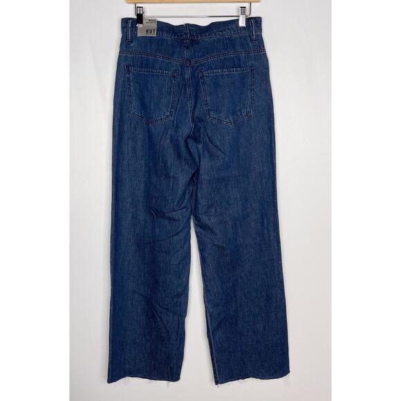 New Kut From The Kloth Size 2 Maggie High Rise Wide Leg Jeans Excite Dark Wash - Picture 2 of 14